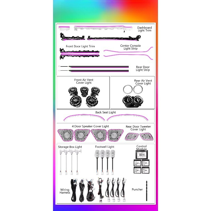 Dynamic Colorful LED Ambient L - Led Interior Ambient Light ulasan dan harga
