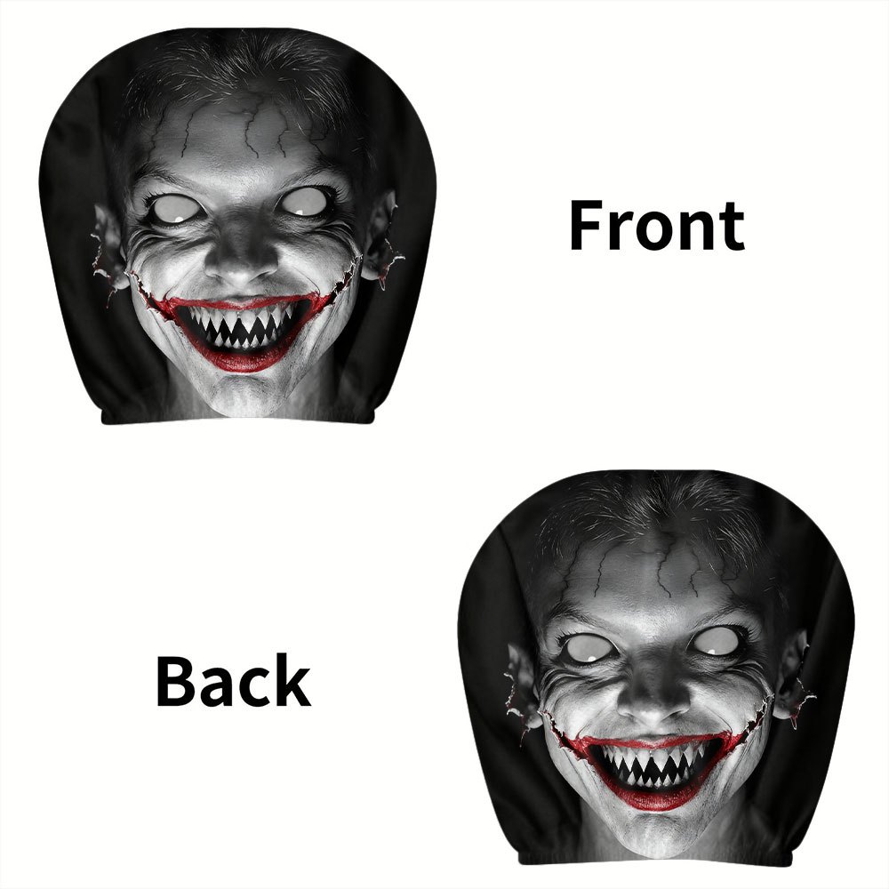 2pcs Evil Clown Cracked Print  - Car Accessories Joker ulasan dan harga
