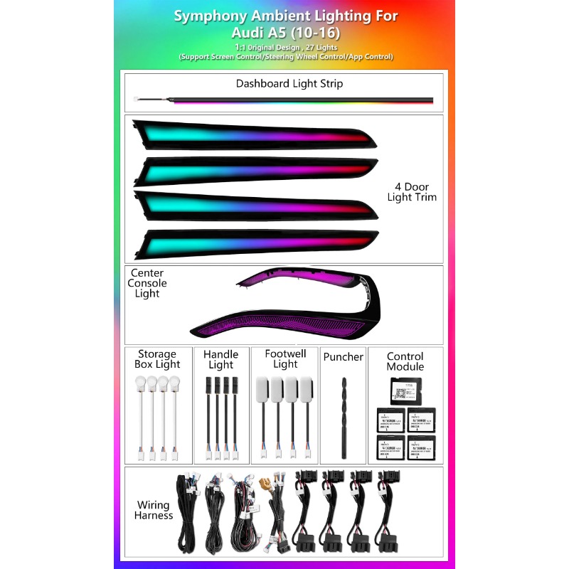 Dynamic 64 Colors Ambient Ligh - Led Interior Ambient Light ulasan dan harga