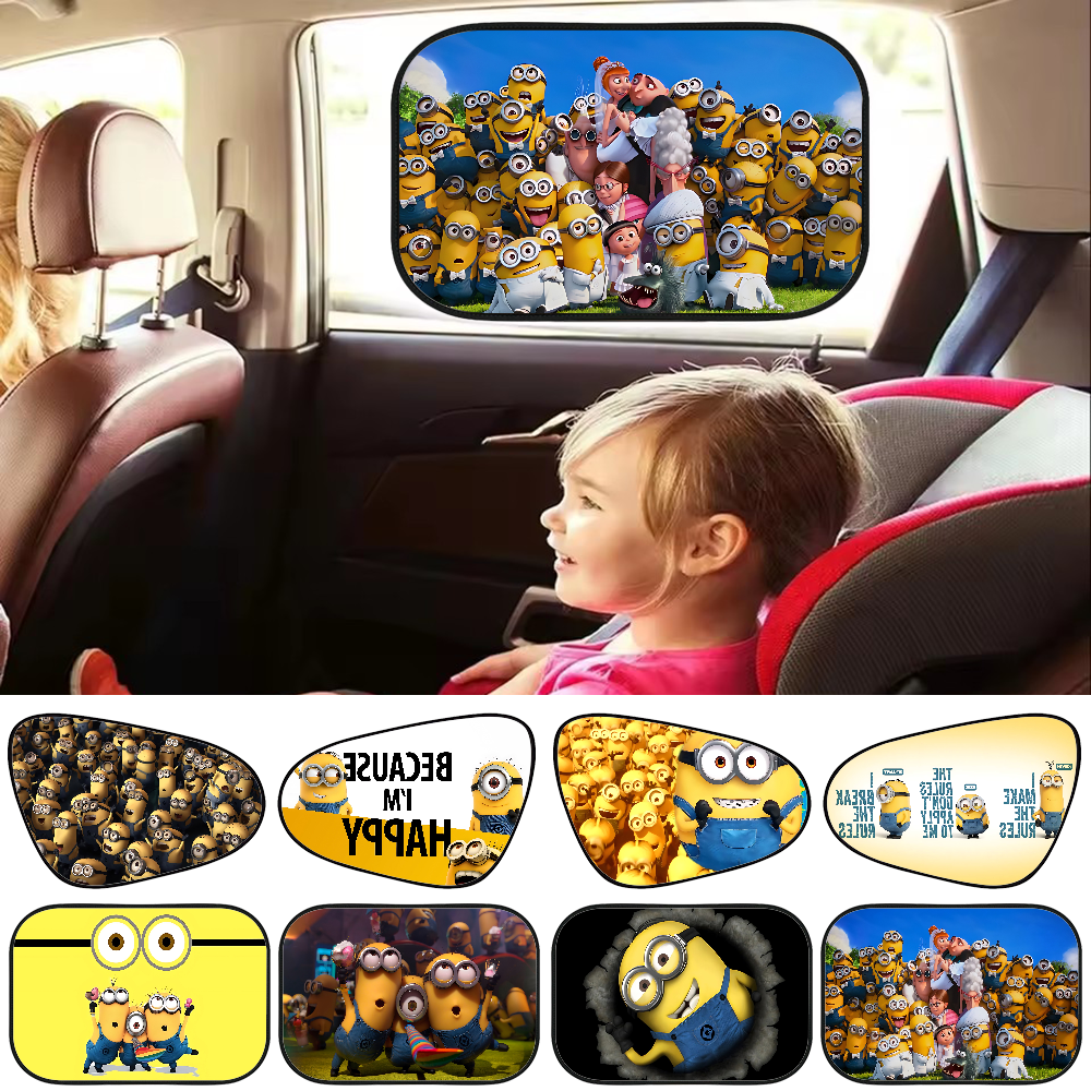 CARTOON M-Miniones Car Side Wi - Windshield Sun Shade ulasan dan harga