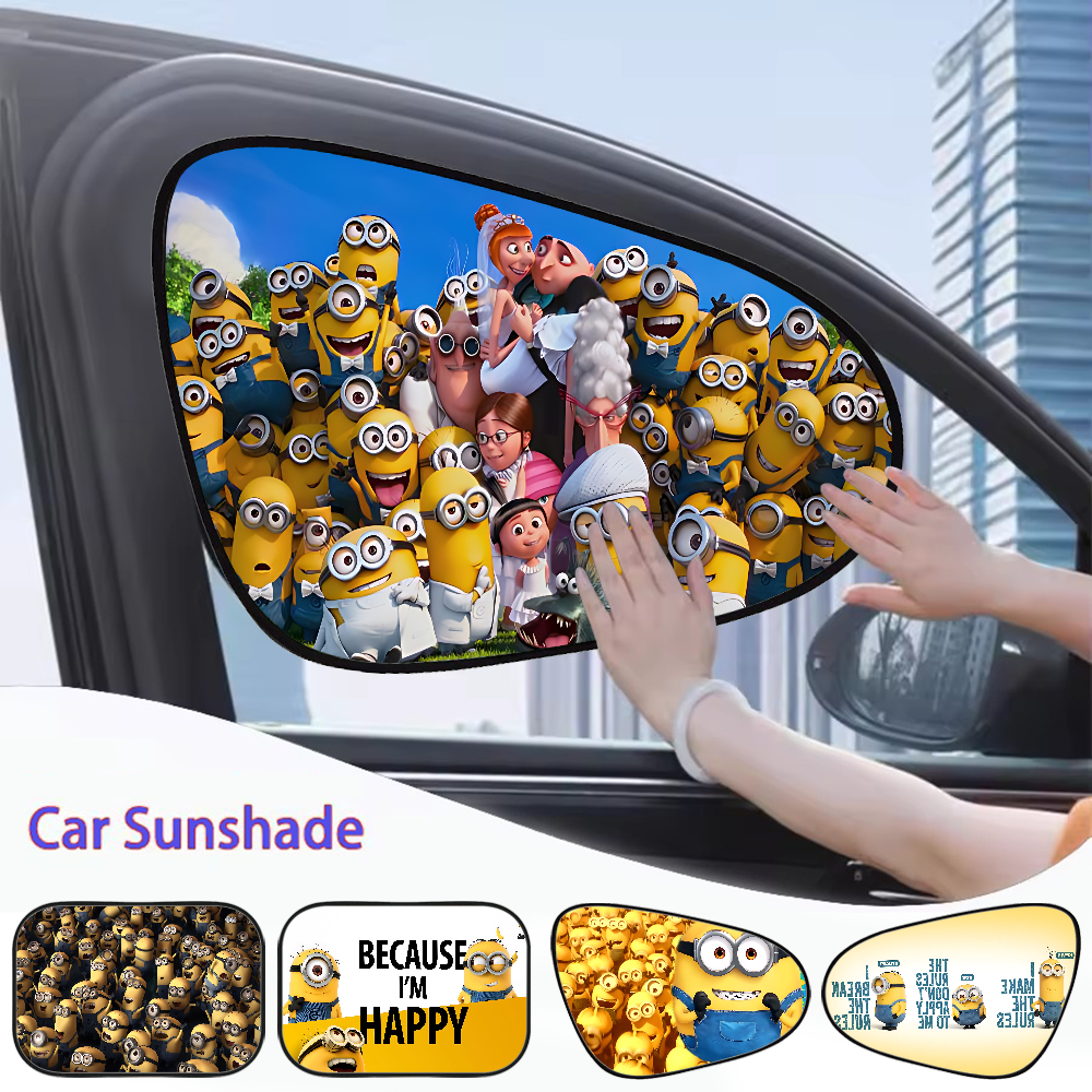 CARTOON M-Miniones Car Side Wi - Windshield Sun Shade ulasan dan harga