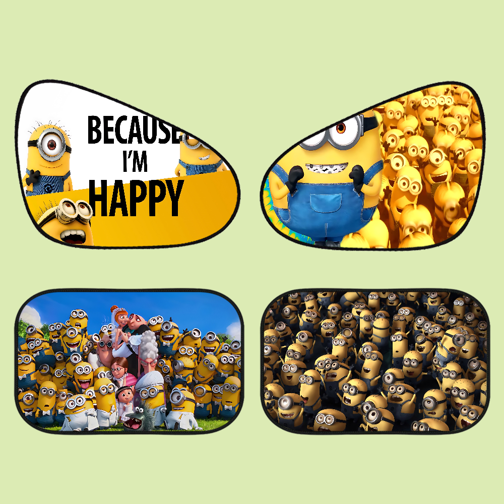 CARTOON M-Miniones Car Side Wi - Windshield Sun Shade ulasan dan harga