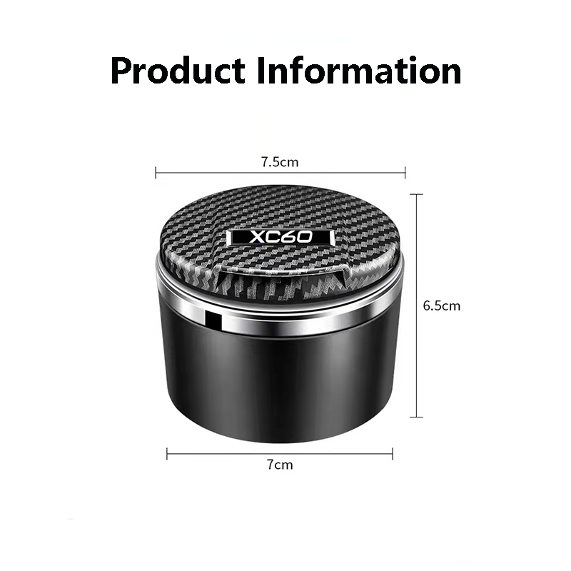 Car LED Ashtray Garbage Coin S - Volvo Car Accessories Xc60 ulasan dan harga
