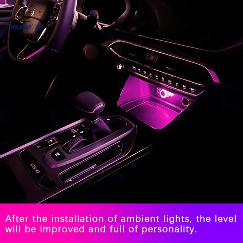 Car USB Ambient Lights LED Col - Led Interior Ambient Light ulasan dan harga