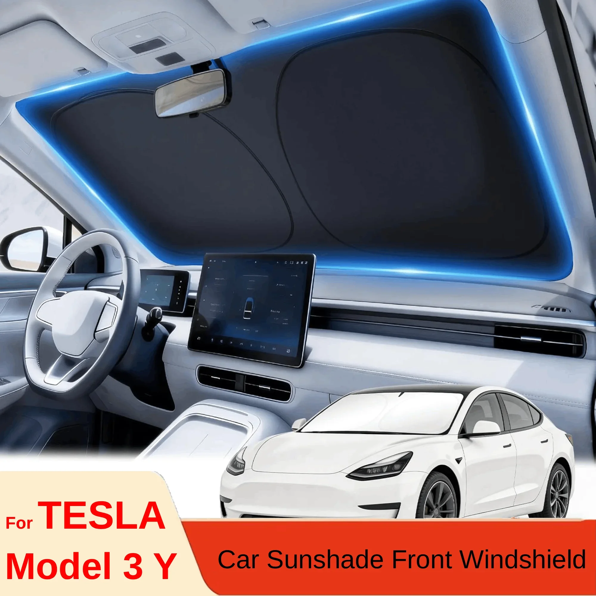 For Tesla Model Y Juniper Car  - Windshield Sun Shade ulasan dan harga